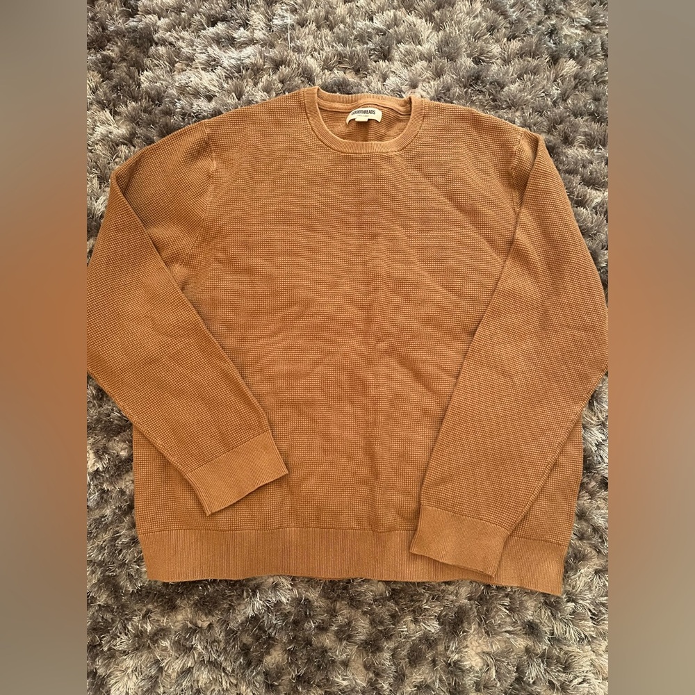 Men's Brown Waffle knit Shirt - Picture 1 of 5